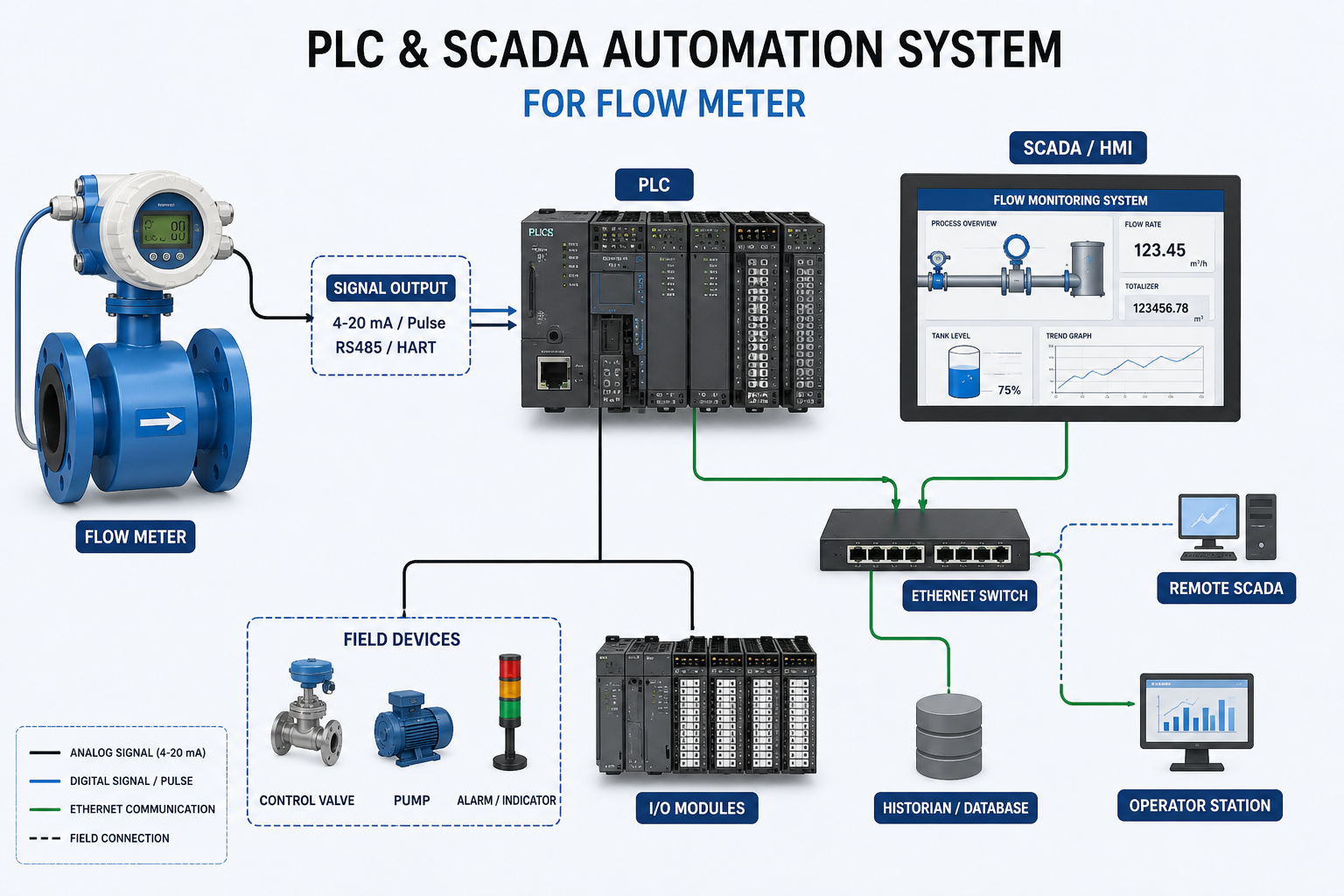 PLC & SCADA Automation System